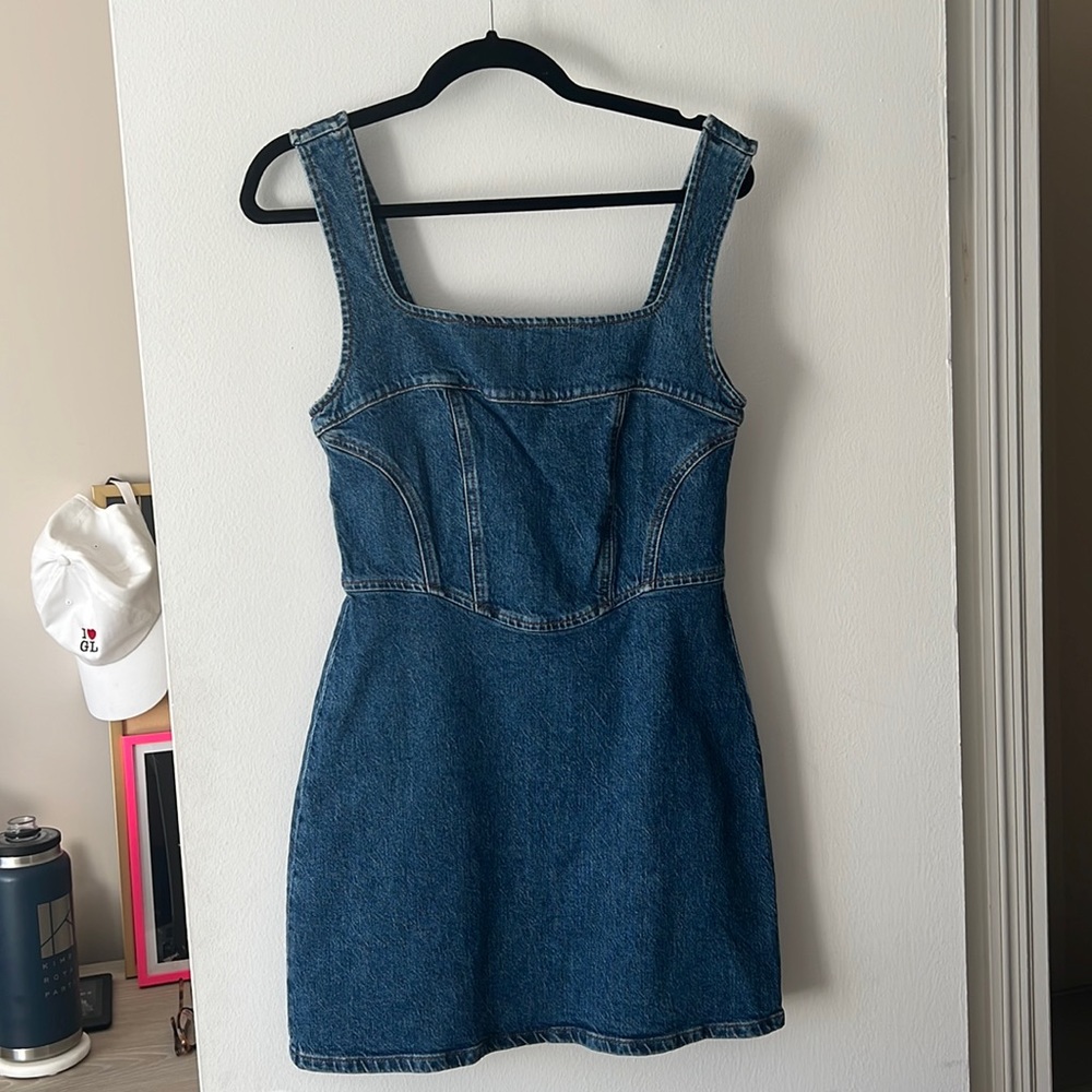 Reformation Denim Bustier Dress
